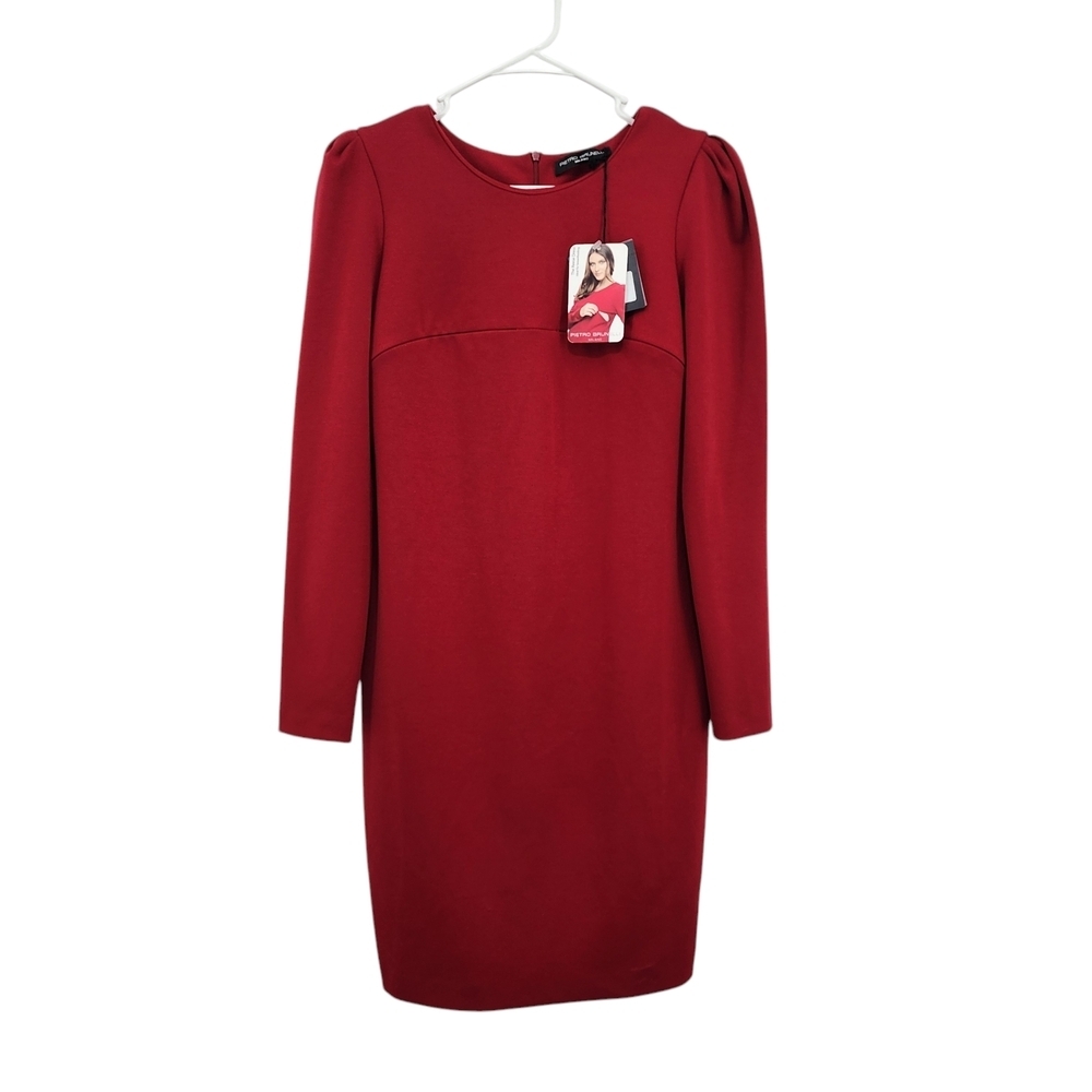 Pietro Brunelli Women's Red Long Sleeve The Reese Maternity and Nursing Dress